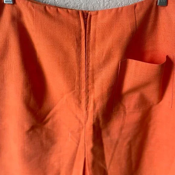 Creamsicle Dreamsicle Mini Skirt w Back Pocket & Rick Rack Trim 60s/70s - Picture 7 of 8